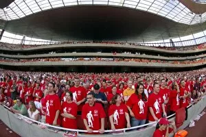 Images Dated 25th July 2006: Arsenal fans in the Emirates Stadium