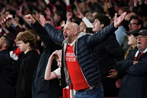 Arsenal Fans Emotional Reactions during the Arsenal vs. Southampton Premier League Match, Emirates Stadium, London, 2023