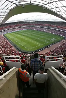 Arsenal V Manchester City 2009-10 Prints: Arsenal fans enter the bowl. Arsenal 0: 0 Manchester City. Barclays Premier League