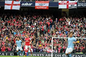 Manchester City V Arsenal 2012:13 Prints: Arsenal Fans at Etihad Stadium: A Battle in the Barclays Premier League - Manchester City 1:1 Arsenal (September 23)