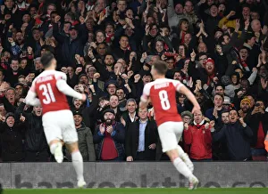 Arsenal Fans Euphoria: Goal Celebration vs. S.S.C. Napoli in Europa League Quarterfinal