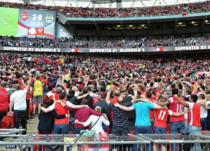 Arsenal V Manchester City - FA Community Shield 2014/15 Prints: Arsenal Fans at FA Community Shield: Arsenal vs Manchester City (2014)