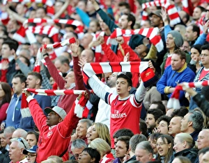 Arsenal V Wigan Athletic - FA Cup Semi Final 2014 Prints: Arsenal Fans at the FA Cup Semi-Final: Arsenal vs. Wigan Athletic (2014)