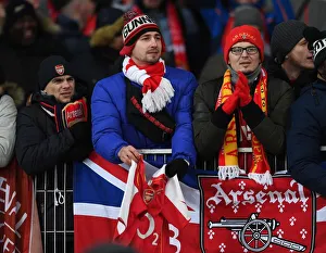 FC Vorskla Poltava v Arsenal 2018-19 Collection: Arsenal fans. FC Vorskla Poltava 0: 3 Arsenal. Europa League. Group Stage. Olympic Stadium
