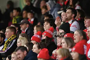 Arsenal Women V Leeds United Women - FA Cup 2023 Prints: Arsenal Fans in Full Force: FA Cup Fourth Round Clash Against Leeds Ladies