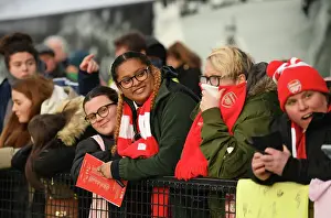 Arsenal Women V Leeds United Women - FA Cup 2023 Prints: Arsenal Fans in Full Force: FA Cup Fourth Round Showdown against Leeds United Women
