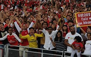 Images Dated 18th July 2015: Arsenal Fans Gather Before Arsenal vs. Everton - 2015 Barclays Asia Trophy, Singapore