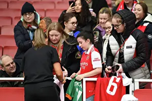 Arsenal Women V Chelsea Women 2022-23 Prints: Arsenal Fans Gather at Emirates Stadium Ahead of Women's Super League Clash Against Chelsea