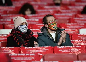 Arsenal V Burnley 2020-21 Prints: Arsenal Fans Gather at Emirates Stadium Before Arsenal v Burnley, Premier League 2020-21