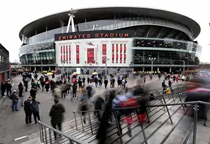 Arsenal Fans Gather Outside Emirates Stadium Ahead of Arsenal v Brentford Premier League Clash, London 2023
