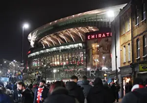 Arsenal Fans Gather Outside Emirates Stadium Ahead of Carabao Cup Semi-Final Clash with Liverpool