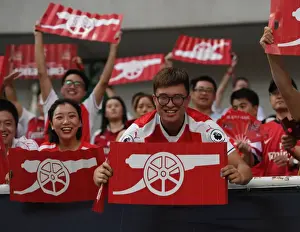 Bayern Munich V Arsenal 2017-18 Prints: Arsenal Fans Gather in Shanghai for Pre-Season Clash Against Bayern Munich