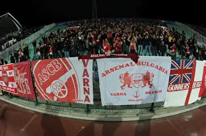 Arsenal Fans Gather in Sofia for UEFA Champions League Match against PFC Ludogorets Razgrad (2016)