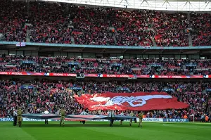 Arsenal Fans Gather at Wembley Stadium Before FA Cup Semi-Final vs. Reading