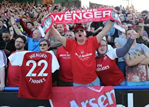 Huddersfield Town V Arsenal 2017-18 Prints: Arsenal Fans Honour Arsene Wenger with Banners at Huddersfield Match