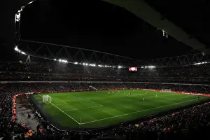 Arsenal V Coventry City - FA Cup 4th Rd 2013-14 Prints: Arsenal Fans Illuminate Emirates Stadium with Sea of Lights during FA Cup Match against Coventry City
