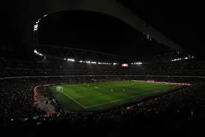 Arsenal V Coventry City - FA Cup 4th Rd 2013-14 Prints: Arsenal Fans Illuminate Emirates Stadium with Sea of Lights during FA Cup Match against Coventry City