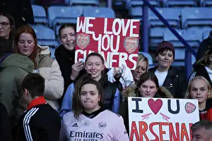 Arsenal Fans at Leicester City vs Arsenal: Barclays Women's Super League Match, 2022-23