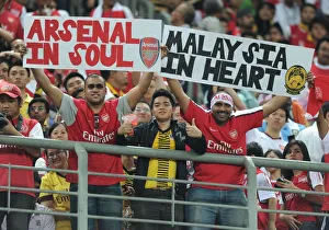 Arsenal fans. Malaysia XI 0: 4 Arsenal, Bukit Jalil Stadium, Kuala Lumpur, Malaysia, 13 / 7 / 2011