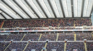 Arsenal fans. Newcastle United 0: 1 Arsenal. Barclays Premier League. St. James Park