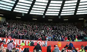 Manchester United V Arsenal 2012-13 Prints: Arsenal Fans at Old Trafford: Manchester United vs Arsenal, Premier League 2012-13