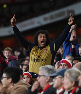 Arsenal V Norwich - Carabo Cup 4th Round 2017-18 Prints: Arsenal Fan's Passion: Arsenal v Norwich City, Carabao Cup Fourth Round, 2017-18