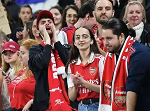 Olympic Lyonnais V Arsenal Women 2022-23 Prints: Arsenal Fans Passionate Reaction: Olympique Lyonnais vs Arsenal WFC