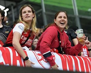 Images Dated 23rd April 2023: Arsenal Fans Passionate Support at the 2022-23 UEFA Women's Champions League Semifinal