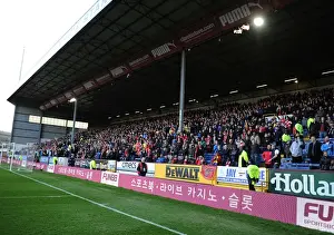Burnley V Arsenal 2014/15 Prints: Arsenal Fans Passionate Support at Burnley's Turf Moor during Premier League Match