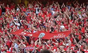 Arsenal V Burnley 2017-18 Prints: Arsenal Fans Pay Tribute to Arsene Wenger with Banner at Emirates Stadium (Arsenal v Burnley)
