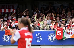 Images Dated 21st May 2023: Arsenal Fans Rally Behind Katie McCabe Amid Chelsea Rivalry in FA Women's Super League