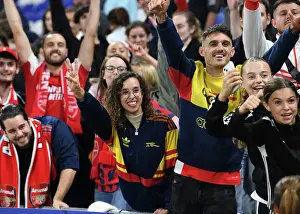Olympic Lyonnais V Arsenal Women 2022-23 Prints: Arsenal Fans ReACT at Olympique Lyonnais vs Arsenal WFC