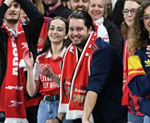 Olympic Lyonnais V Arsenal Women 2022-23 Prints: Arsenal Fans Reaction: Olympique Lyonnais vs
