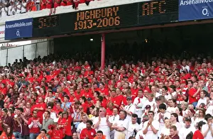 Arsenal fans under the scoreboard. Arsenal 4: 2 Wigan Athletic
