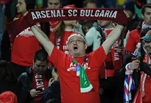 PFC Ludogorets Razgrad V Arsenal 2016-17 Prints: Arsenal Fans in Sofia: Unwavering Support in the 2016-17 UEFA Champions League Match against PFC Ludogorets Razgrad