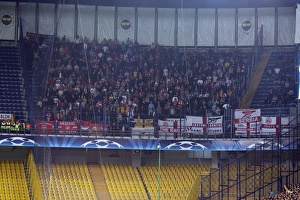 The Arsenal fans in the stadium