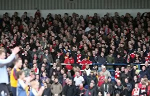Images Dated 25th January 2009: Arsenal fans standing on the terracing