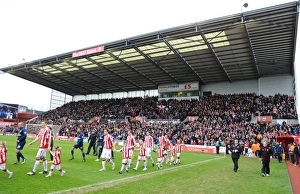 Arsenal fans. Stoke City 3: 1 Arsenal, FA Cup 4th round, The Britannia Stadium