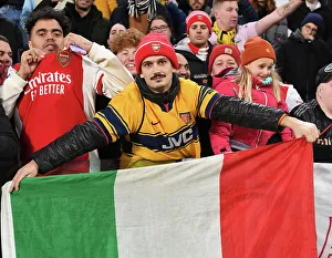 Juventus Women V Arsenal Women 2022-23 Prints: Arsenal Fans in Turin: Juventus vs. Arsenal, UEFA Women's Champions League, Group C