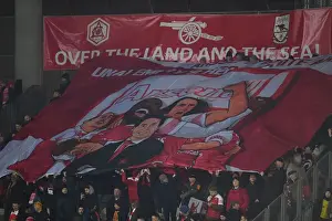 BATE Borisov V Arsenal 2018-19 Prints: Arsenal Fans Unite: Banner Displayed at BATE Borisov vs Arsenal