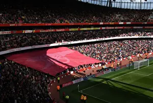 Arsenal Fans Unite: Cannon Banner at Emirates Stadium - Arsenal vs Brighton & Hove Albion (2021-22)