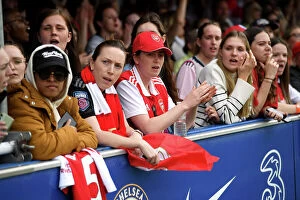 Images Dated 21st May 2023: Arsenal Fans Unite: Chelsea vs. Arsenal - FA Women's Super League Showdown