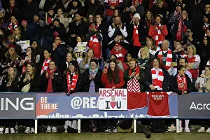 Reading Women V Arsenal Women - Conti Cup 2023-24 Prints: Arsenal Fans United: Supporting the Gunners in the FA Women's Continental Tyres League Cup Match against Reading