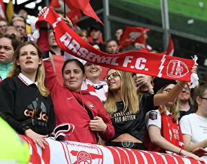 Images Dated 23rd April 2023: Arsenal Fans at VfL Wolfsburg Semifinal: UEFA Women's Champions League 2022-23