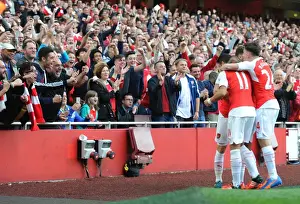 Arsenal Fans Go Wild: Mesut Ozil Scores the Winner Against Manchester United, 2015/16 Premier League