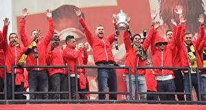 Arsenal FA Cup Final Victory Parade 2014-15 Prints: Arsenal FC: 2014-15 FA Cup Victory Parade - Celebrating the Triumph