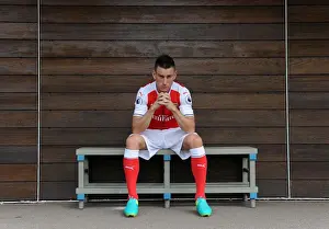 1st Team Photocall 2016-17 Prints: Arsenal FC 2016-17 Squad: Laurent Koscielny at Photocall