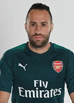 Arsenal 1st Team Photocall 2017-18 Prints: Arsenal FC 2017-18 Team: David Ospina at Team Photocall