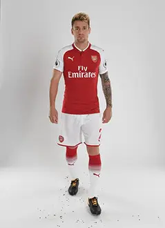 Arsenal 1st Team Photocall 2017-18 Prints: Arsenal FC 2017-18 Team Photocall: Mathieu Debuchy