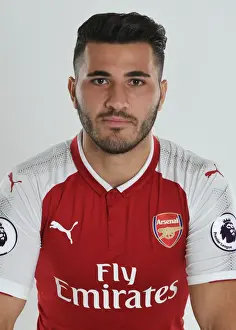 Arsenal FC 2017-18 Team: Sead Kolasinac at Arsenal 1st Team Photocall